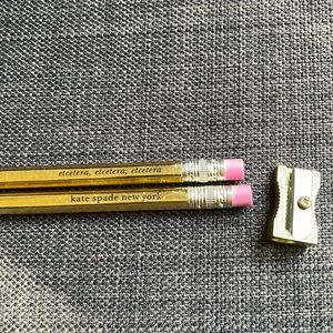 Kate Spade gold pencils + sharpener